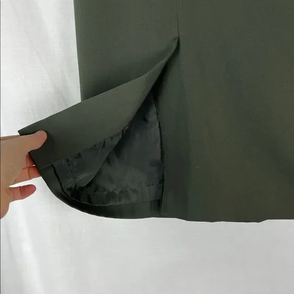 Vintage Kasper for ASL Dark Olive Green Military Style Women's Skirt Suit - Picture 10 of 10